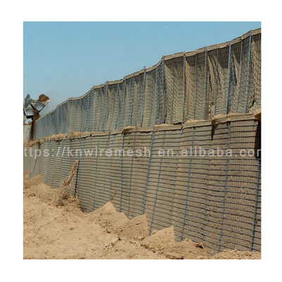 แอนติคอโรชั่น & แอนติร็อสต์ Hot-dip Galvanized Folding Steel Wire Mesh การป้องกัน HESCO Barrier ราคา