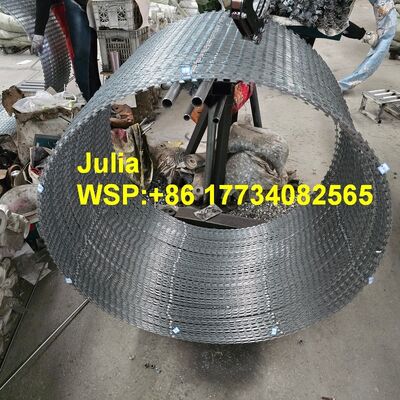 ทนทาน 500 มม OD BTO-16 Razor Mesh 102 Loops Razor สายด้ายมีดโกน Anti Corrosion รั้วชุมชนอาศัย