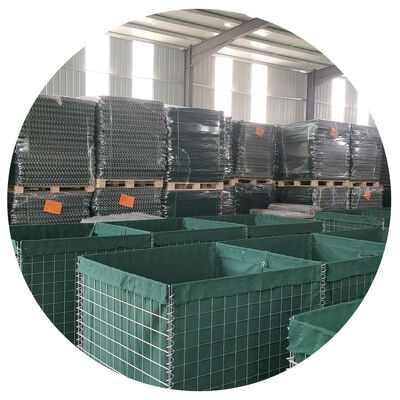 แผงกั้นป้องกันทางทหารชุบสังกะสีร้อนมาตรฐาน, กำแพงทรายป้องกัน Hesco ในสนามยิงปืน