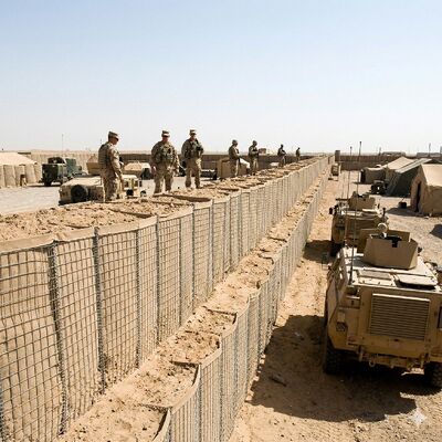 ป้องกันการระเบิดของกรงป้องกันการระเบิดราคาการรักษาความปลอดภัย Eco Bastion Barrier Welded Gabion Box กรงป้องกันการระเบิด