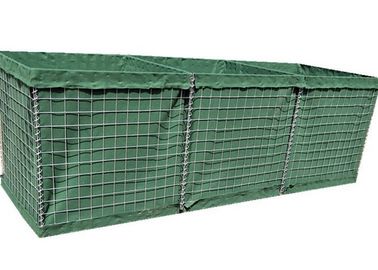 ลวดตาข่ายเหล็กคาร์บอนต่ำ Gabion กล่องระบบ HESCO กั้นเพื่อความปลอดภัยและการป้องกันกำแพง