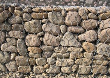 ลวดเหล็กหิน Gabion กำแพงกรง 2.7 มม. Pvc เคลือบผิว