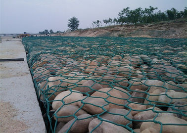ลวดตาข่ายกำแพงหินคงทน Gabion กำแพงตะกร้าสำหรับก่อสร้างโยธา