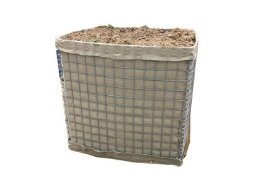 ตะกร้า Gabion รอยชุบสังกะสีแบบจุ่มร้อนผนังสีป้องกันการระเบิด