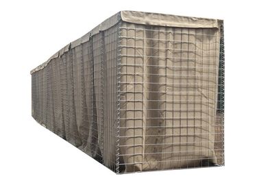 กำแพงทรายมืออาชีพ Hesco Barrier ขนาดเส้นผ่าศูนย์กลาง 3 มม. 5 มม. สำหรับการป้องกันทางทหาร