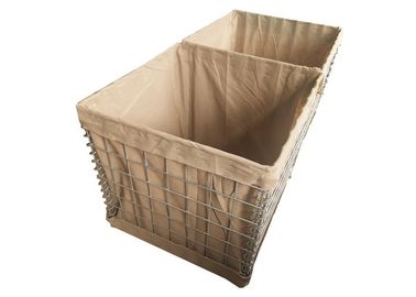 Mil 1 1.37 * 1.06 * 10m 3 '' * 3 '' ทหารทรายกำแพง Hesco Barrier สำหรับ Bation Q235 ลวดเหล็ก