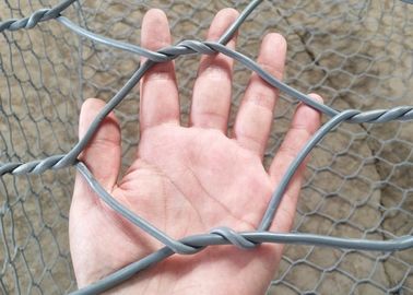 เคลือบพีวีซี 2 * 1 * 1M Lowes Gabion หินเต็มตะกร้าสำหรับกำแพง
