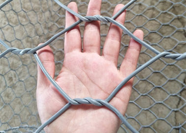 ตะกร้าลวด Gabions ลวดเคลือบพีวีซีสำหรับขนาด 2mx1mx1m ของชายฝั่ง