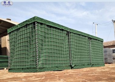 Galvanized Q195 ลวดเชื่อมคาร์บอนต่ำ Hesco อุปสรรคน้ำท่วมสำหรับเครื่องแบบทหาร