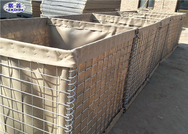 แผ่น Geotextile ที่มีความทนทานมีรอยกั้น HESCO ทรายที่เต็มไปสำหรับผนังปริมณฑล