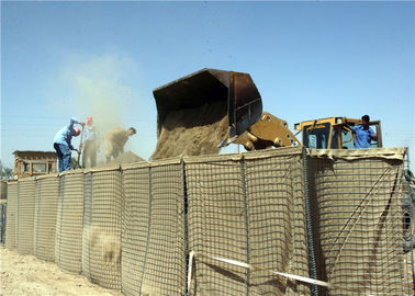 MIL19 กำแพงป้องกันสิ่งกีดขวางจากน้ำท่วม Hesco Barrier Galvanized