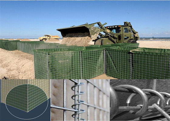 ISO COC สิ่งกีดขวางป้องกันสังกะสีเชื่อมตะกร้า Gabion สำหรับอุปกรณ์ Revetments