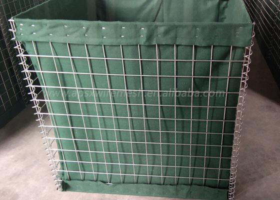 เคลือบสังกะสีหนัก 4.00 มม. ป้องกันขอบ Hesco Blast Walls