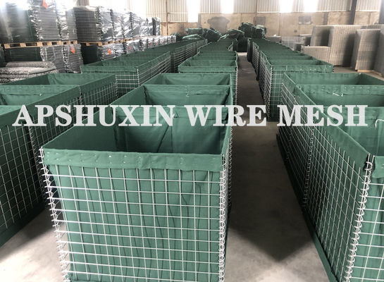 กำแพงทรายทหาร Hesco Barrier Gabion Stone Basket สูง 1 เมตร