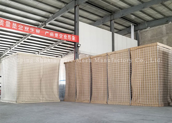 สีทราย Hesco MIL19 แนวป้องกันสำหรับทหาร