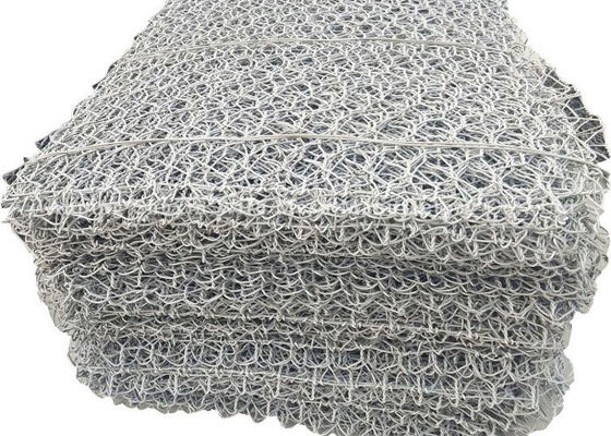 หกเหลี่ยมจุ่มร้อนชุบสังกะสี Pvc เคลือบ 2mm Gabion ผนังกรงกันสนิม
