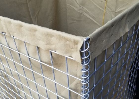 2.21 ม. ความสูง Mil 10 ตัวป้องกันน้ำท่วม Hesco สังกะสีหนัก 76.2x76.2mm