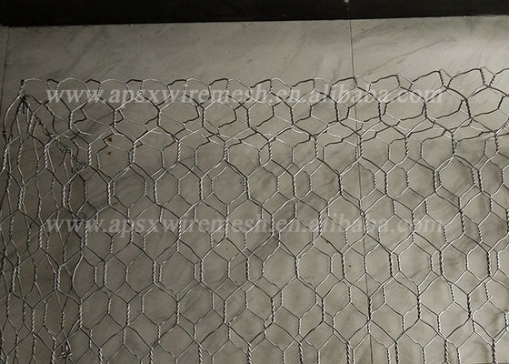 ก่อสร้างกรงผนังเกเบี้ยนชุบสังกะสีอย่างหนัก Double Twisted Hexagonal