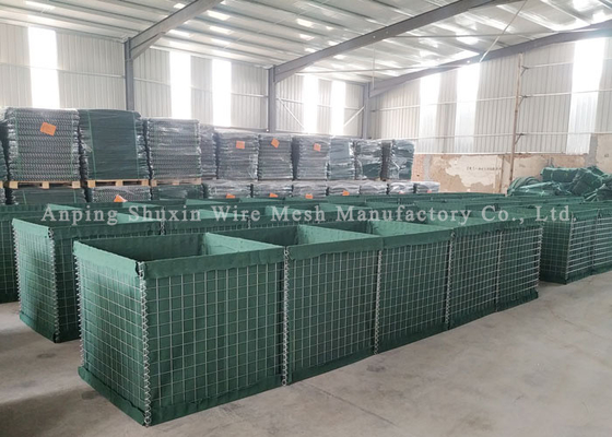 อุปสรรคทางทหาร Hesco ที่เคลือบด้วยสังกะสีหนักเชื่อม Anti Corrosion Mil 12