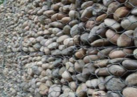 Hexagon 2.0mm Pvc Coated Gabion Baskets กรงผนังเพื่อป้องกัน