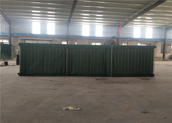 รัฐบาล Hesco Sandbags กำแพงทหาร Gabion Box ลวดตาข่ายที่กำหนดเอง