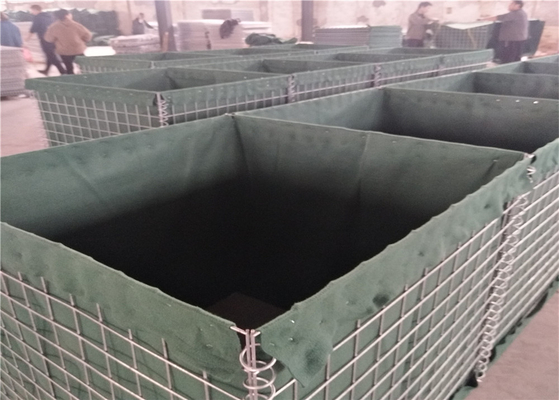 กำแพงทราย Hesco Hdg ป้องกันอุปสรรค 3- 5mm เส้นผ่านศูนย์กลางลวดป้องกันทหาร