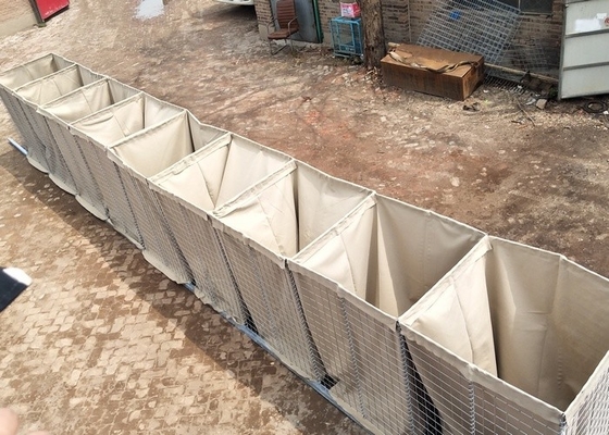 ผนังป้องกันขอบทหาร 10 Bastion Hesco สังกะสี