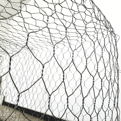4x1x1m Hot Galvanized Rock Cage เหล็ก Heavy Duty Fix Stone Filling Units